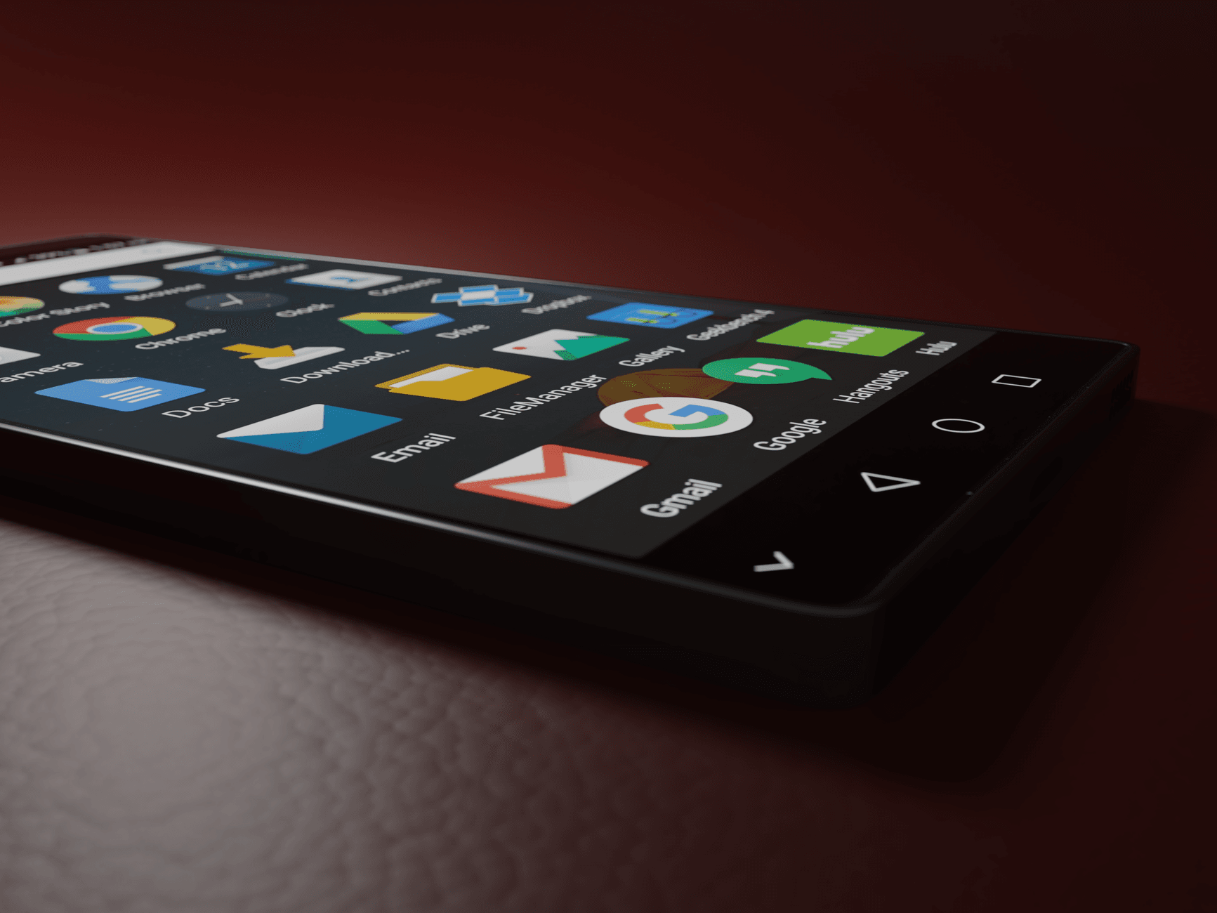 Smartfon z ikonami aplikacji na ciemnym tle, zbliżenie ekranu